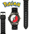 Pokémon Spinner Top Analog Watch for Kids – Features Iconic Poké Ball Spinner, Silver Metal Case, Comfortable Silicone Strap, and Pikachu Dial Art, Perfect for Pokémon Fans and Collectors