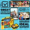 Pokemon Insulated Lunch Bag with Lunch Box Water Bottle Set for Kids 3 Piece School Snack Bag Pikachu Gifts for Kids (Yellow)