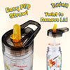 Pokemon Water Bottle for Kids with Straw, 19.6oz Plastic Reusable Drink Bottle