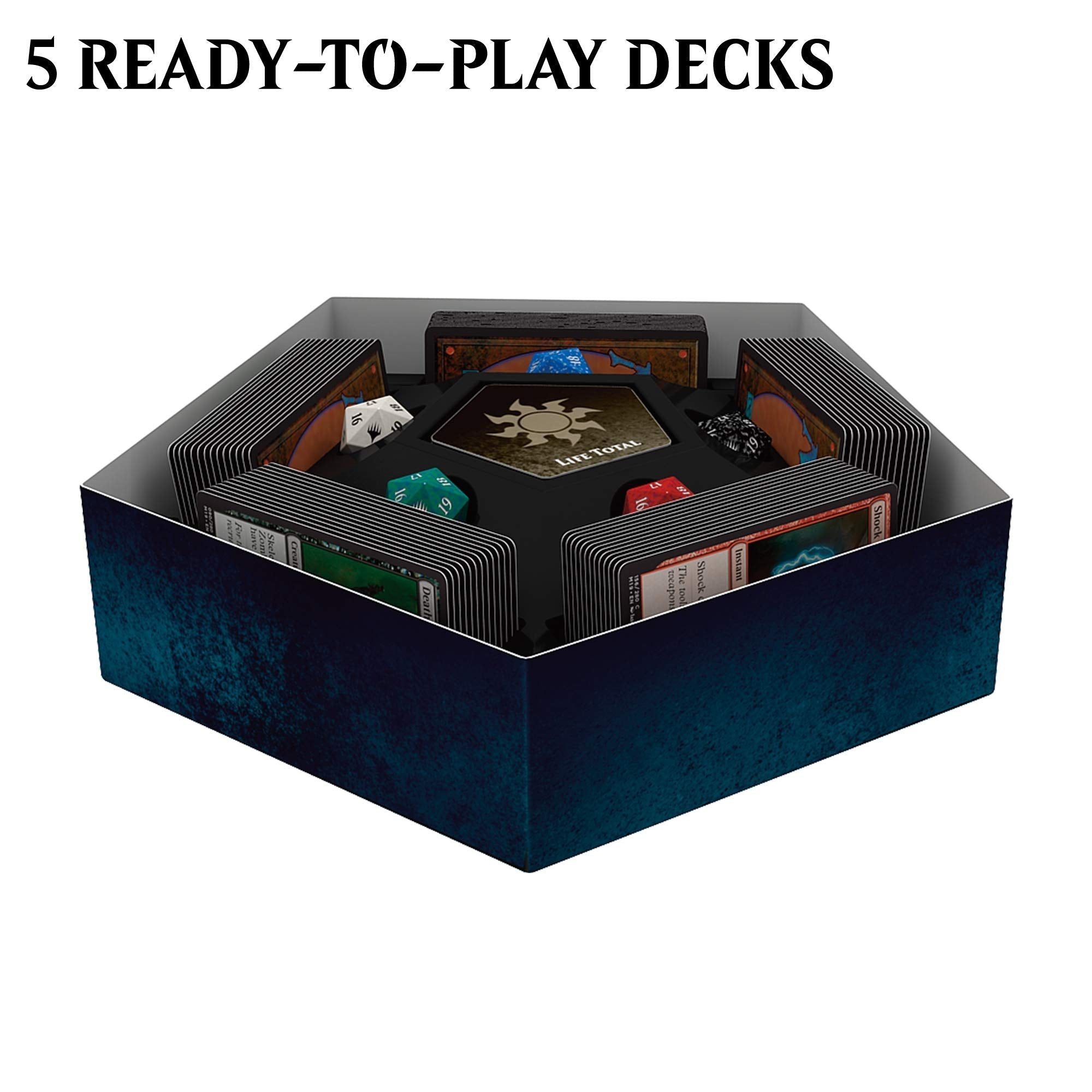 Magic: The Gathering Magic Game Night | Card Game for 2-5 Players | 5 Decks | 5 Dice | Accessories