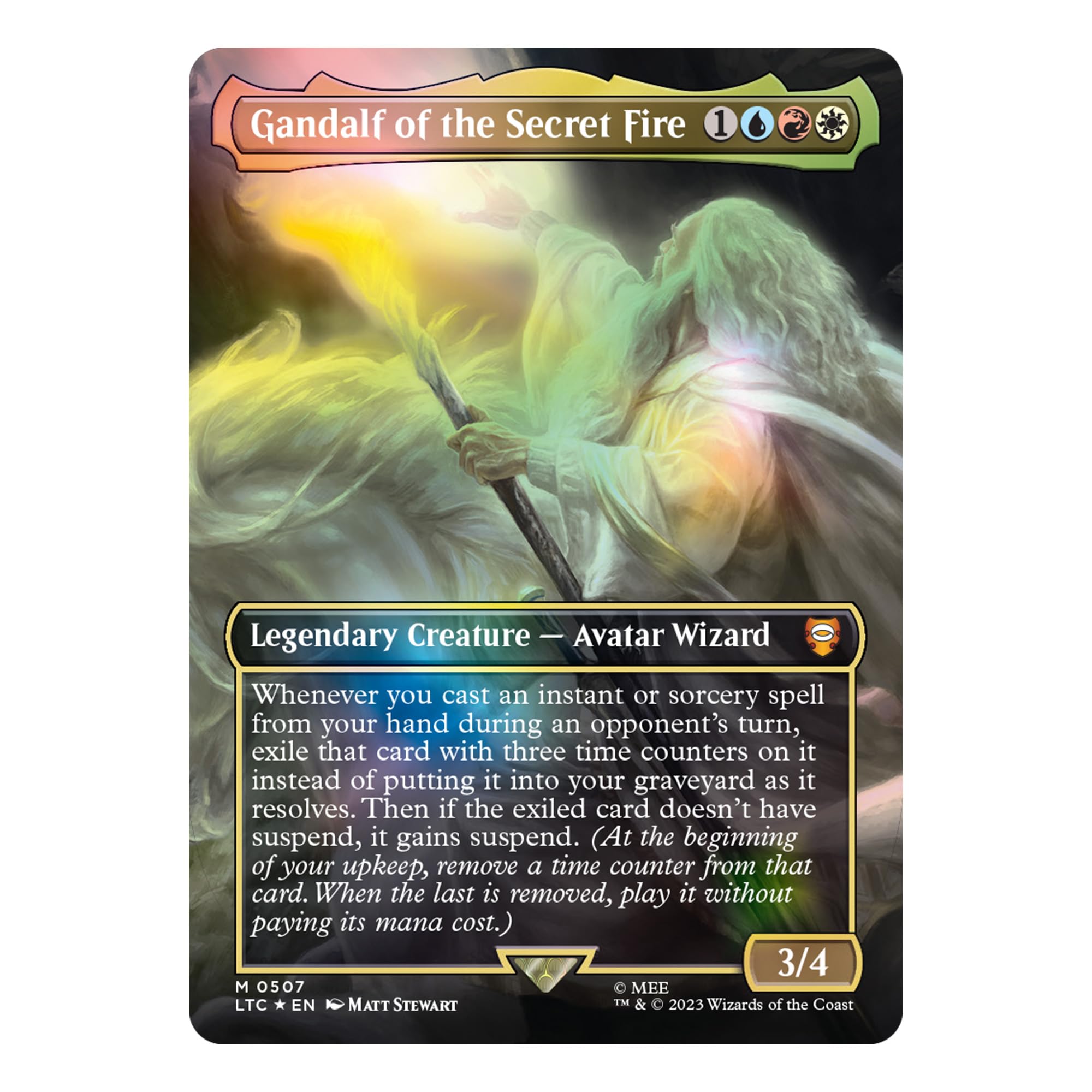 Magic: The Gathering The Lord of The Rings: Tales of Middle-Earth Scene Box - Gandalf in Pelennor Fields (6 Scene Cards, 6 Art Cards, 3 Set Boosters + Display Easel)
