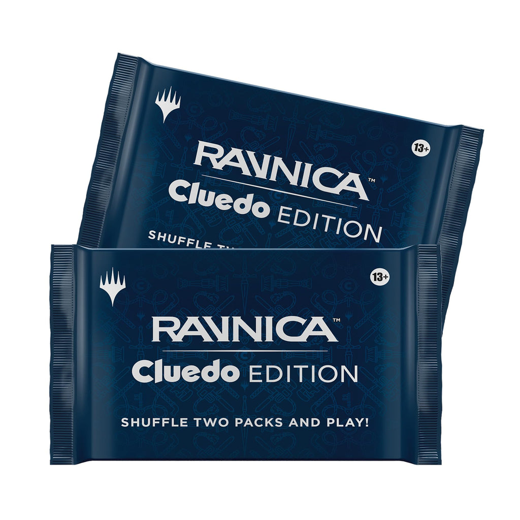 Magic: The Gathering Ravnica: Cluedo Edition - 3-4 player themed murder riddle card game (including 8 game-ready boosters, 21 proof cards, 1 Foil Shock Land Card and Detective Game Accessories)
