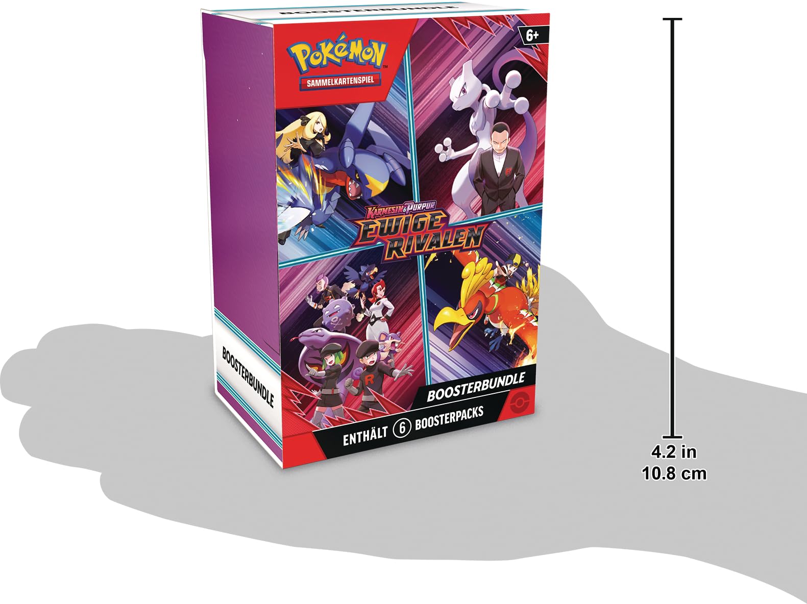 Pokémon - Trading Card Game: Crimson & Purple Booster Bundle - Eternal Rivals (6 Booster Packs)