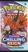Pokemon TCG Sword & Shield 6 Chilling Reign Booster Packs (4 Packs)