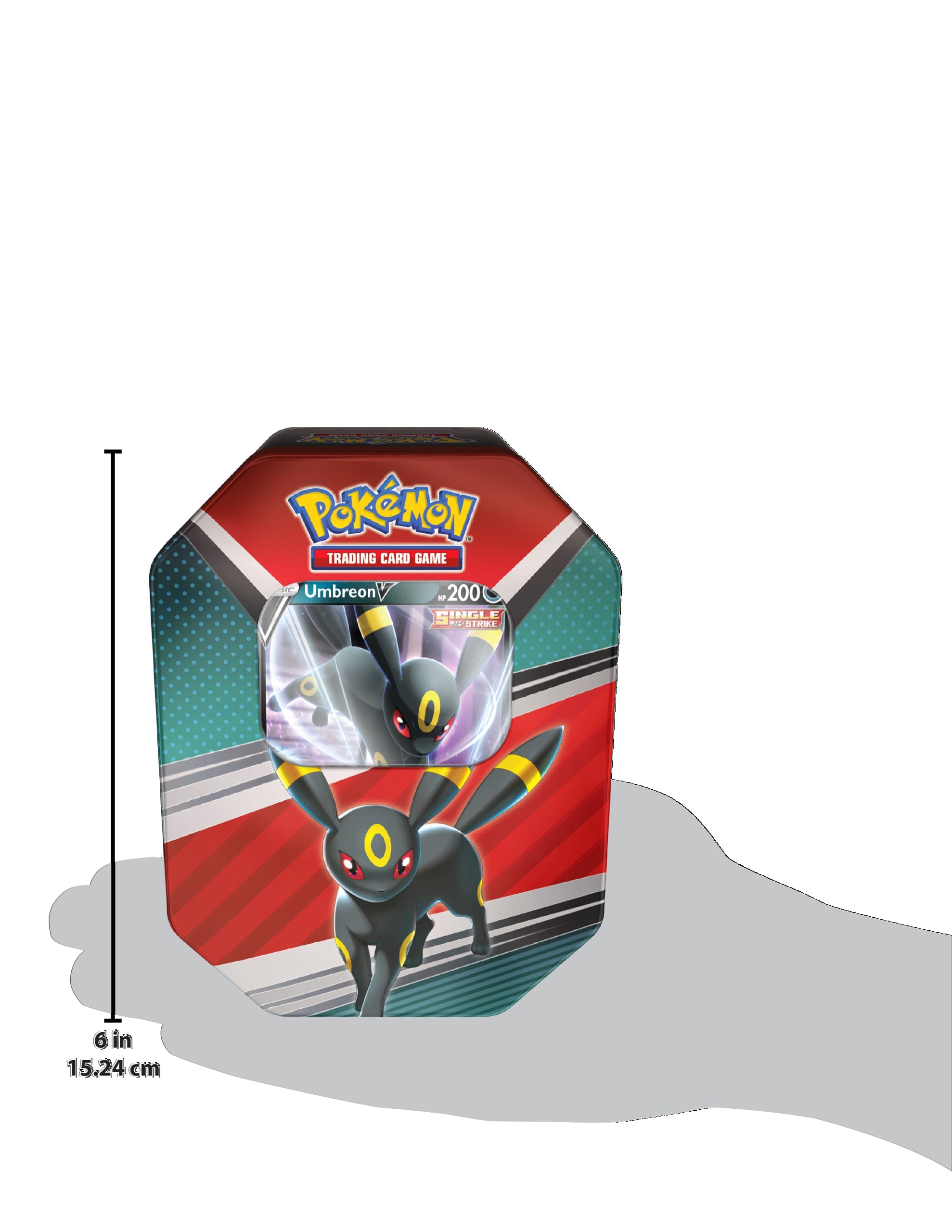 PoKéMoN TCG: V Heroes Tin - Espeon V, Umbreon V or Sylveon V (One at Random) | Card Game | Ages 6+ | 2 Players | 15 Minutes Playing Time, Multicolor (POK85015D6)