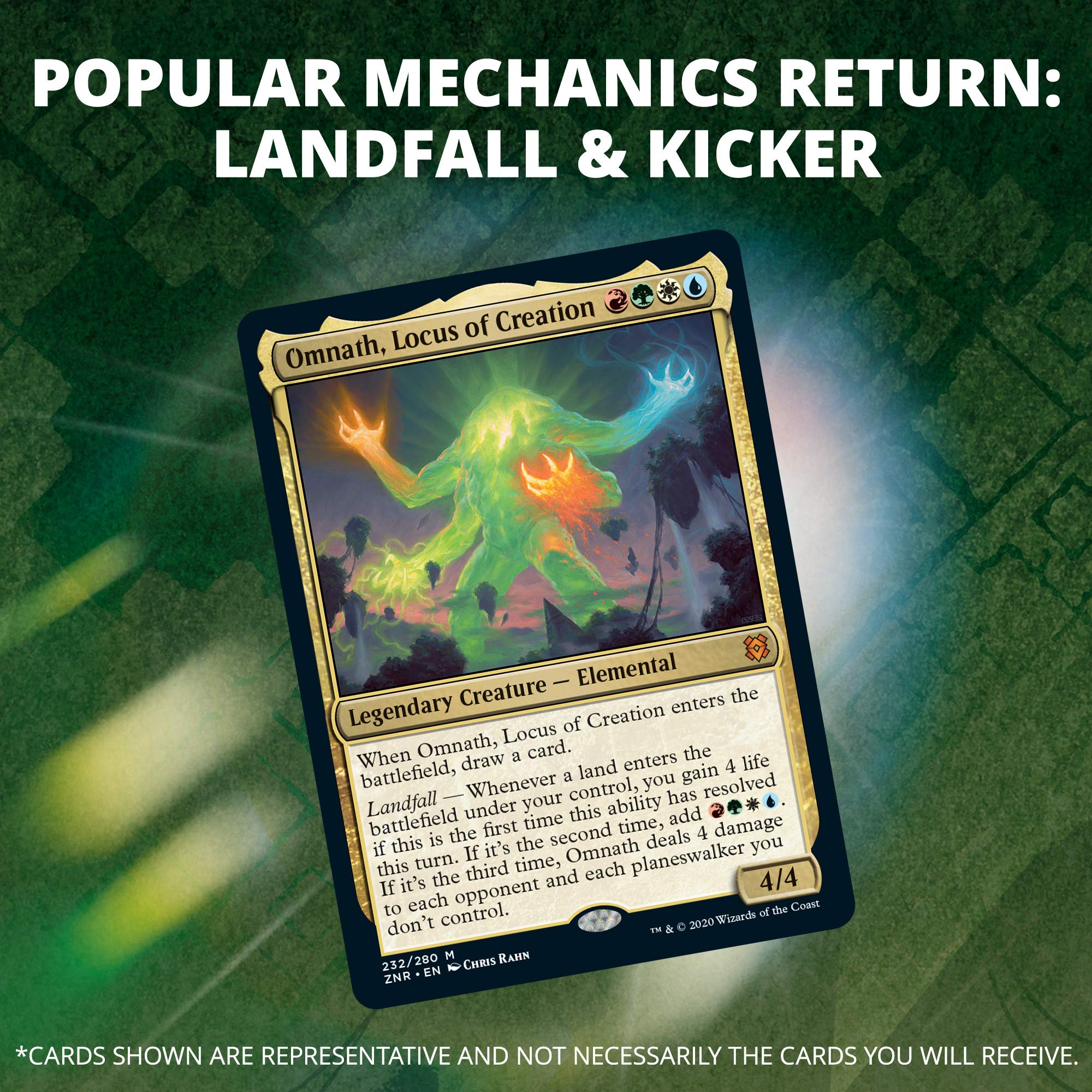 Magic The Gathering Zendikar Rising Draft Booster Box | 36 Booster Packs (540 Cards) + 1 Box Topper | 36 Full Art Lands | Factory Sealed