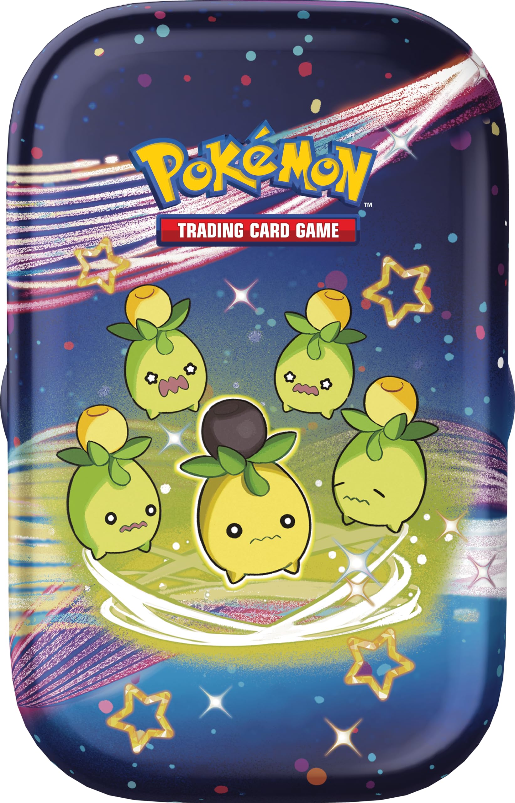 Pokémon TCG - Scarlet & Violet - Paldean Fates Mini Tin (Maushold/Smoliv/Tinkatink/Finizen/Flamigo - 1x Random, Black