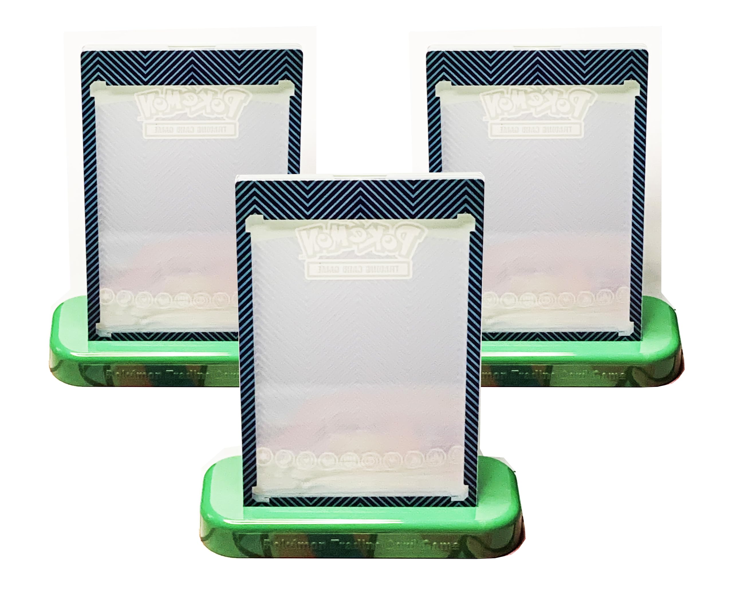 Pokemon Magnetic Card Display – Green – Ogerpon ex Collection – Lot of 3 with Stand