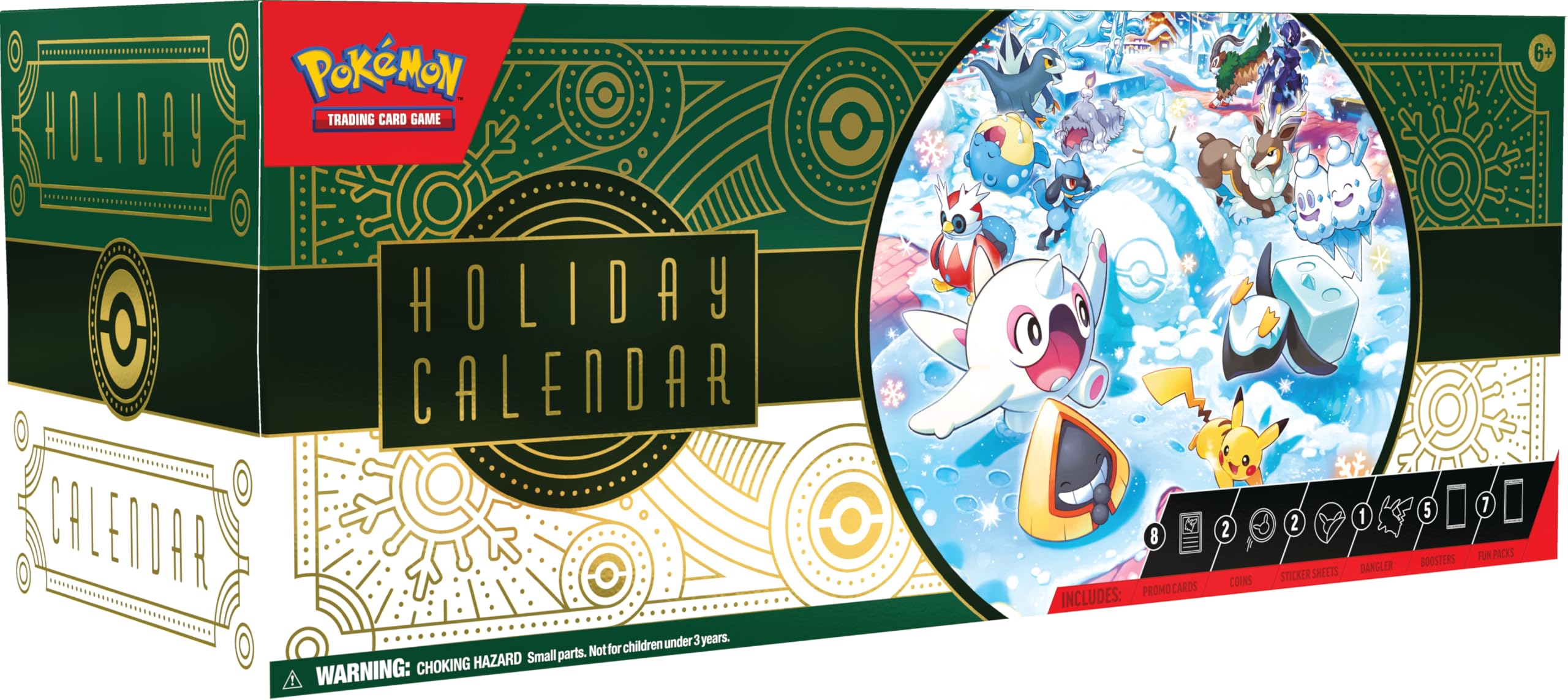Pokémon TCG: Holiday Calendar (8 Foil Promo Cards, 5 Booster Packs & More)