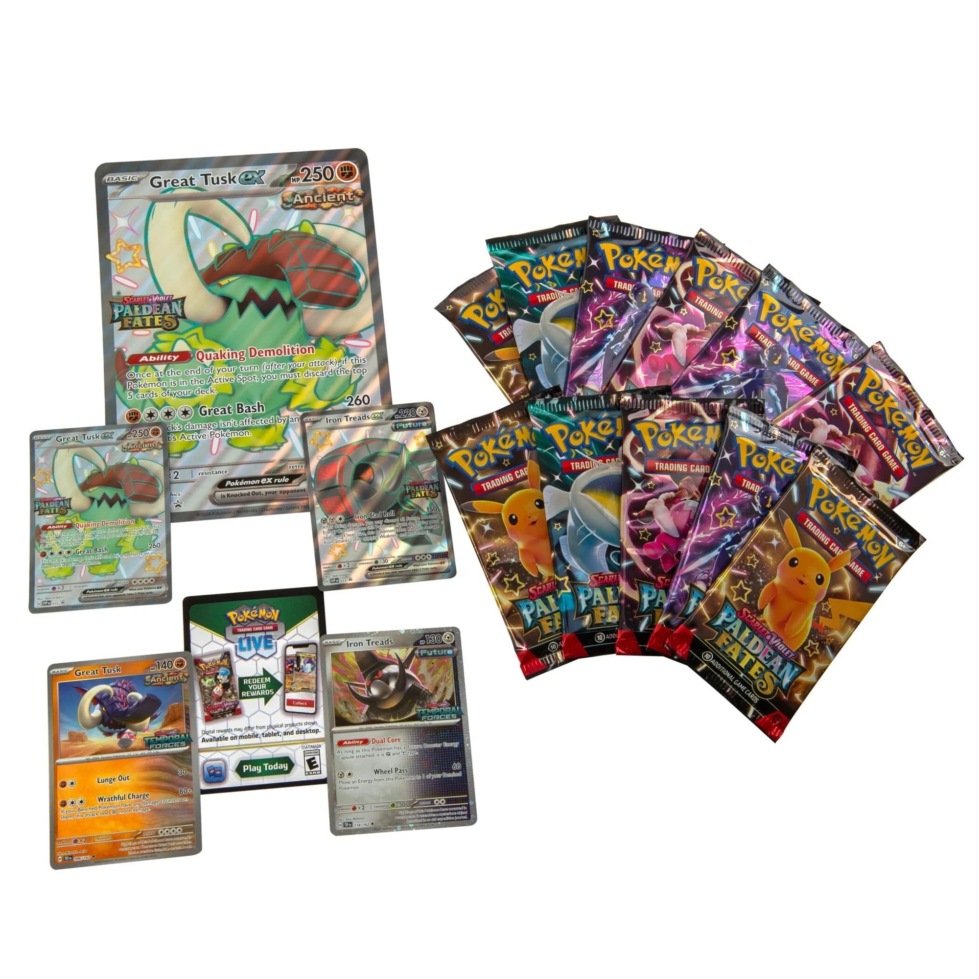 Pokémon TCG: Paldean Fates Great Tusk ex & Iron Threads ex Premium Collection