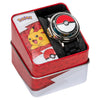 Pokémon Spinner Top Analog Watch for Kids – Features Iconic Poké Ball Spinner, Silver Metal Case, Comfortable Silicone Strap, and Pikachu Dial Art, Perfect for Pokémon Fans and Collectors