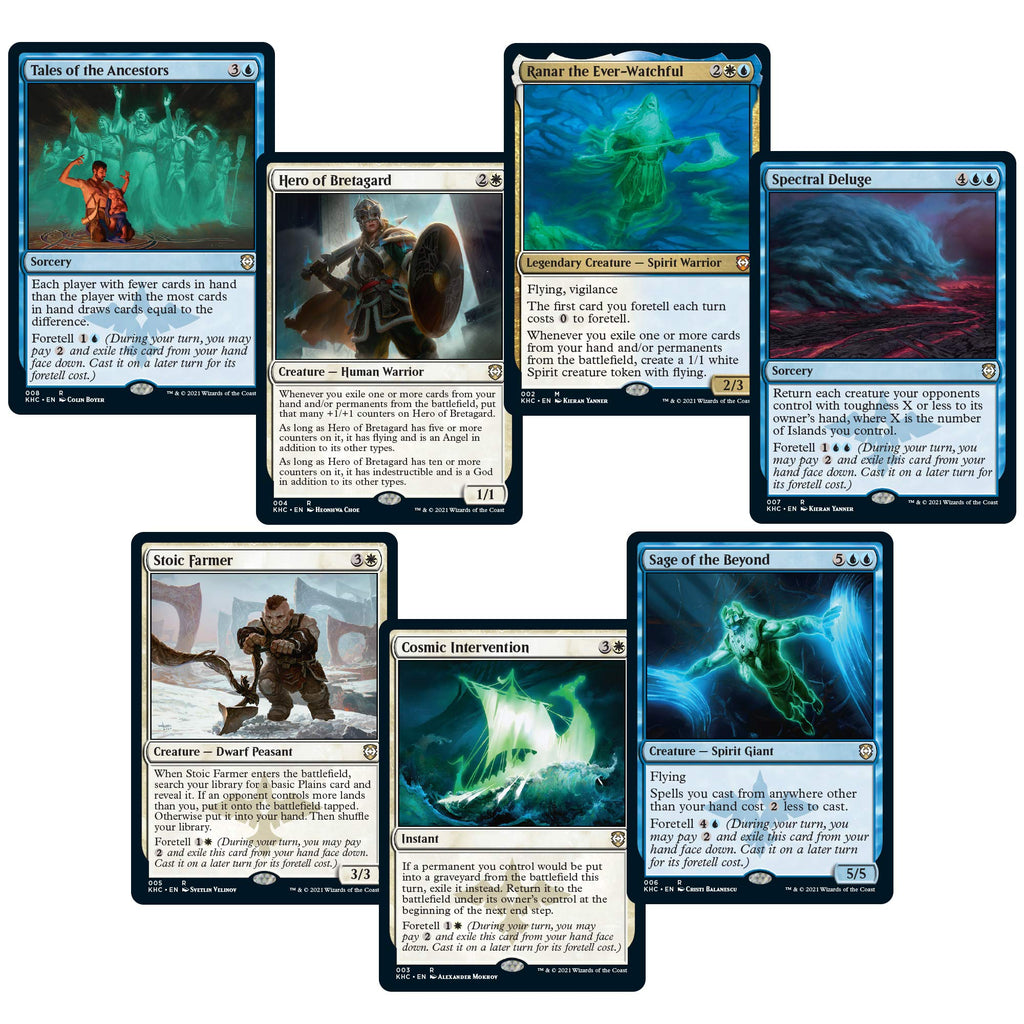 Magic The Gathering Kaldheim Commander Deck – Phantom Premonition | 100 Card Ready-to-Play Deck | Blue-White