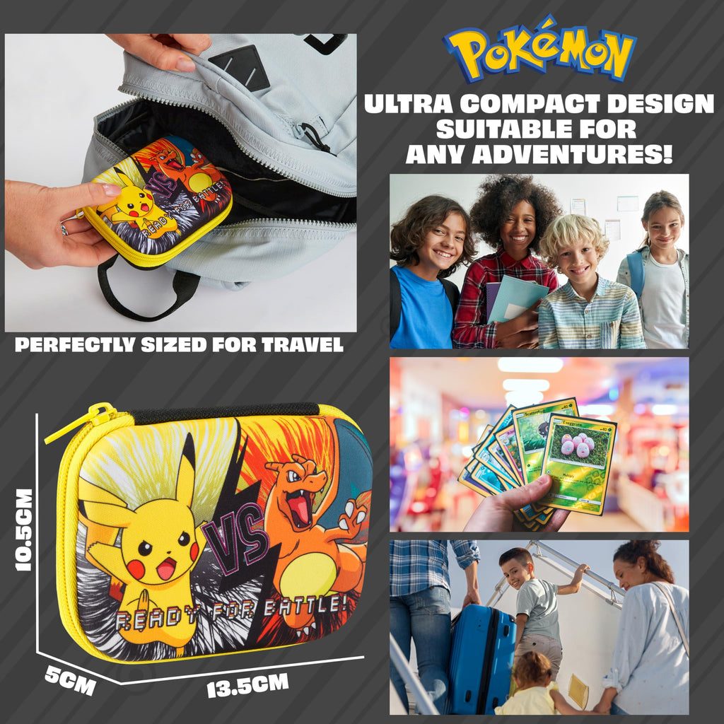 Pokemon Card Binder Card Box Playing Card Case Travel Storage Case Holds 200+ Cards, Anime Gifts