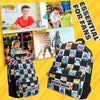 Pokemon Backpack for Kids Teens Pikachu Anime School Bag Daypack Backpacks for Daycare Sports School Supplies Gifts for Kids (Black/White)